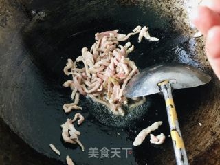 蒜苔炒肉丝的做法步骤：5