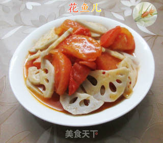 番茄炒莲藕的做法