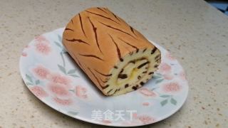 巧克力叶纹果香蛋糕卷的做法步骤：26