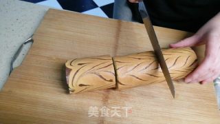 巧克力叶纹果香蛋糕卷的做法步骤：25