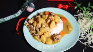 土豆鸡肉咖喱盖饭的做法