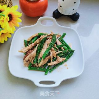 芦笋拌鸡胸肉的做法步骤：7