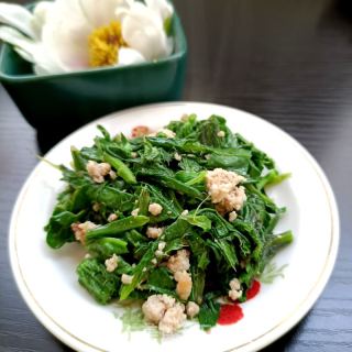 肉沫炒小蓟的做法步骤：12