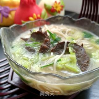 海参白菜炝锅面的做法