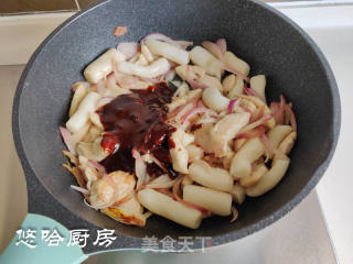 辣炒鸡肉年糕的做法步骤：7