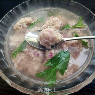 清汆牡丹花肉丸的做法步骤：15