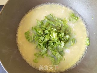 荠菜丸子咸米饭的做法步骤：5