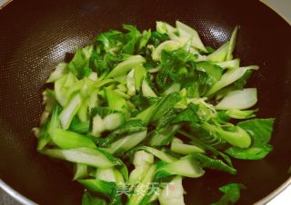 蚝油炒油菜的做法步骤：6