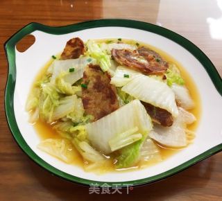 腊肠炒白菜的做法