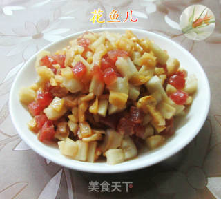 香肠萝卜干炒莲藕的做法