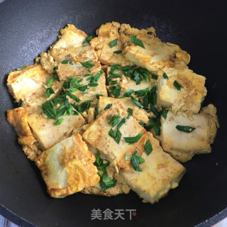 鸡蛋香煎豆腐的做法步骤：9