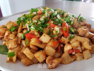 香藕鸡丁的做法