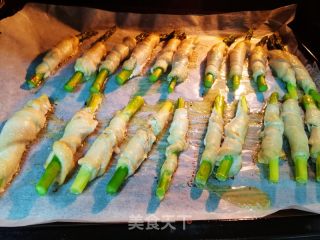 减脂烤箱美食/芦笋鸡肉卷的做法步骤：6