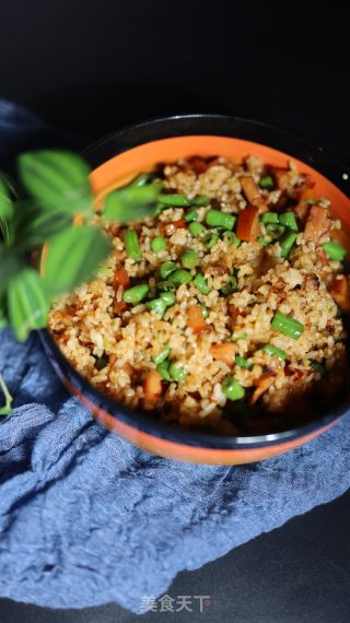 火腿豆角炒饭的做法