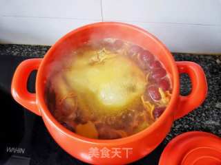 虫草花煲鸡汤的做法步骤：3