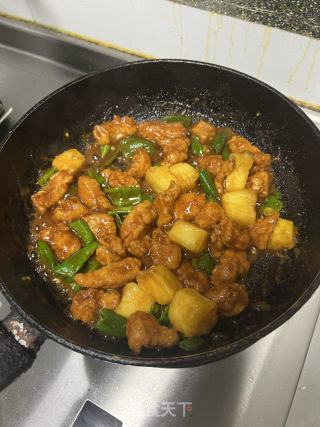 菠萝咕咾肉的做法步骤：16