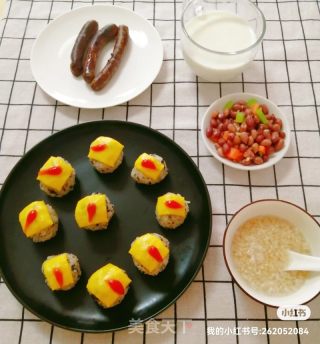 金枪鱼芝士饭团的做法步骤：6
