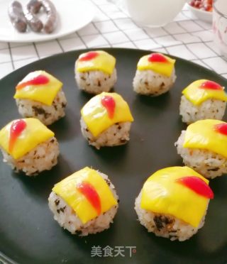 金枪鱼芝士饭团的做法步骤：4