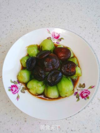 香菇油菜的做法步骤：4