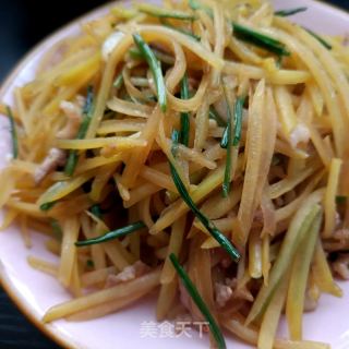 野葱炒土豆丝的做法步骤：14
