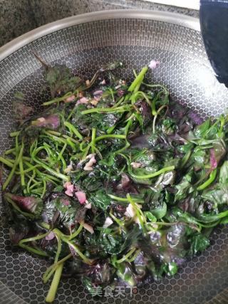 蒜末红苋菜的做法步骤：4