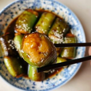 青椒酿虾滑的做法步骤：6