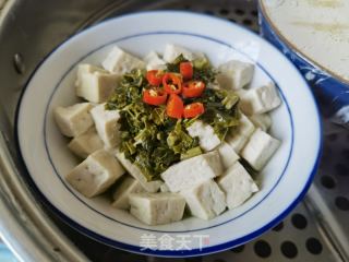 香椿酱蒸豆腐的做法步骤：6