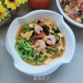 西红柿蒜薹打卤面的做法步骤：15