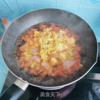 西红柿蒜薹打卤面的做法步骤：9