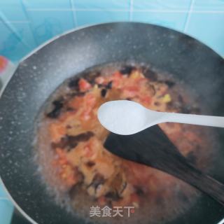 西红柿蒜薹打卤面的做法步骤：6