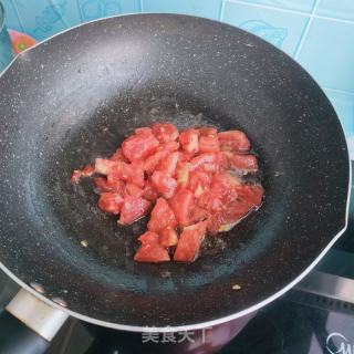 西红柿蒜薹打卤面的做法步骤：4