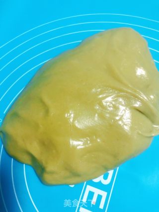 艾草肉松青团的做法步骤：5