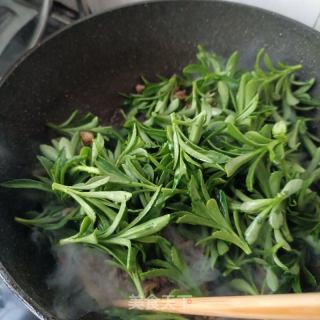 肉丝炒养心菜的做法步骤：8