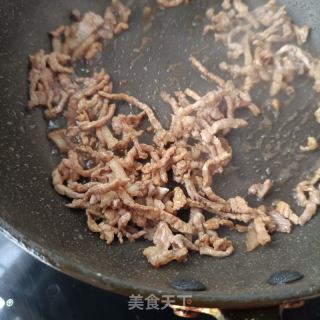 肉丝炒养心菜的做法步骤：7