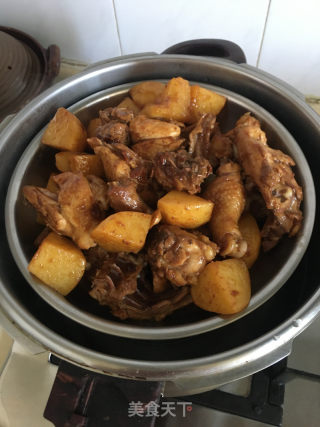 土豆蒸鸡块的做法步骤：7