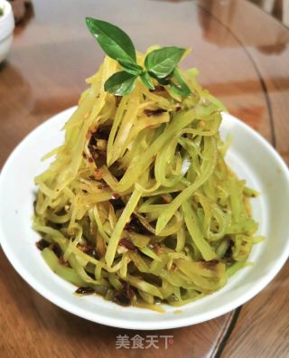 凉拌莴笋丝的做法步骤：7