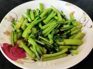 清炒菜芯的做法步骤：9