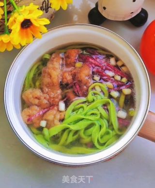 酥肉菠菜手擀面的做法步骤：8