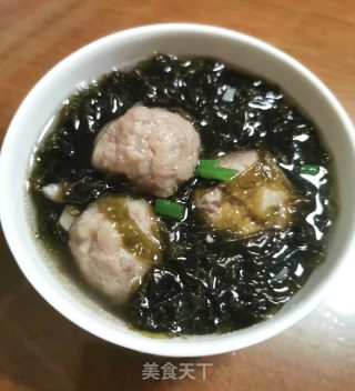 紫菜肉丸汤的做法步骤：7