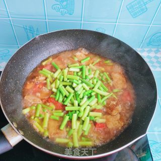 蒜薹烧豆腐的做法步骤：10