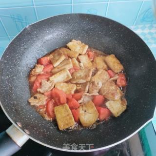 蒜薹烧豆腐的做法步骤：9