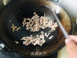 蒜苔生炒肉丝的做法步骤：4