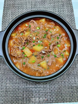 番茄土豆牛肉煲的做法步骤：16