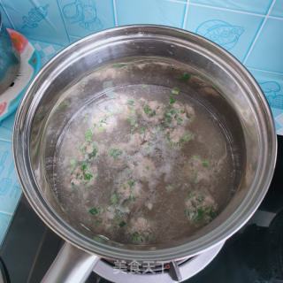 香菜羊肉丸子汤的做法步骤：7