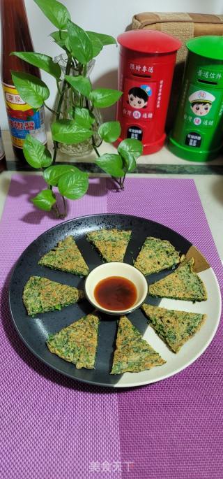 黑全麦粉韭菜鸡蛋饼的做法步骤：9