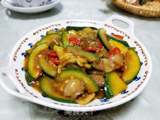 五花肉炒小南瓜的做法步骤：14