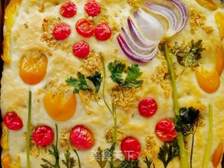 面包上作画，烤箱裱画的美食～佛卡夏面包的做法步骤：9