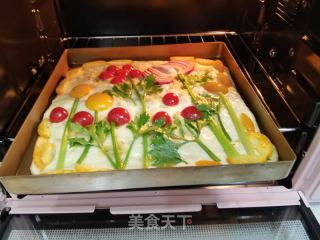 面包上作画，烤箱裱画的美食～佛卡夏面包的做法步骤：7