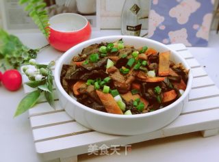 肉片烧榛蘑的做法步骤：14