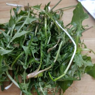 蒲公英水炒蛋的做法步骤：1